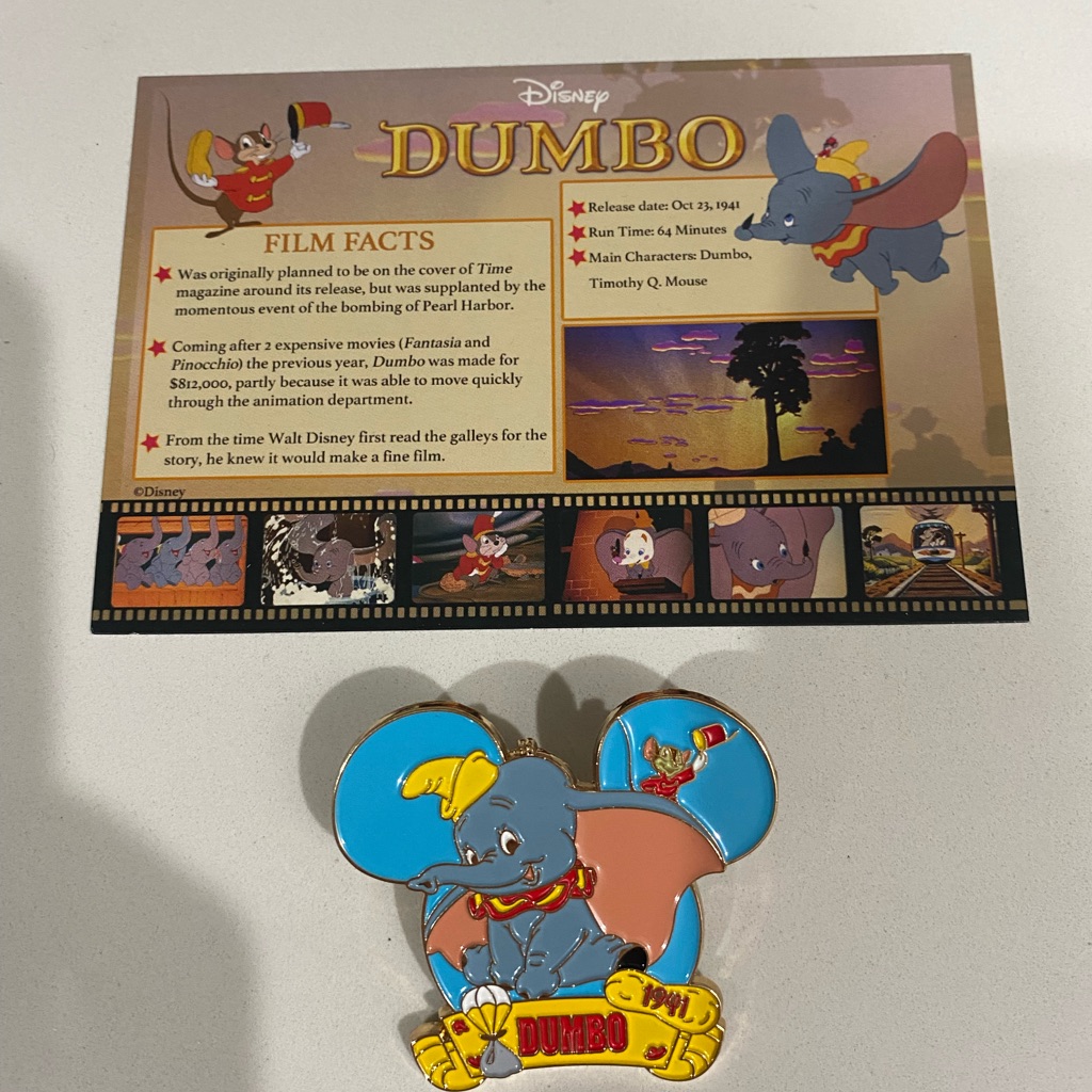 The Bradford Exchange Magical Moments Of Disney Dumbo 1941 Disney Pin With Card 34$